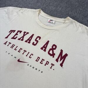 Vintage 90s Nike Athletic Texas A&M Shirt Men’s XL Aggies AM White Distressed